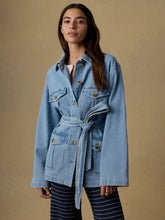 Load image into Gallery viewer, Faherty Solstice Denim Safari Jacket
