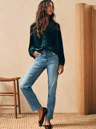 Faherty Naomi Silk Velvet Top